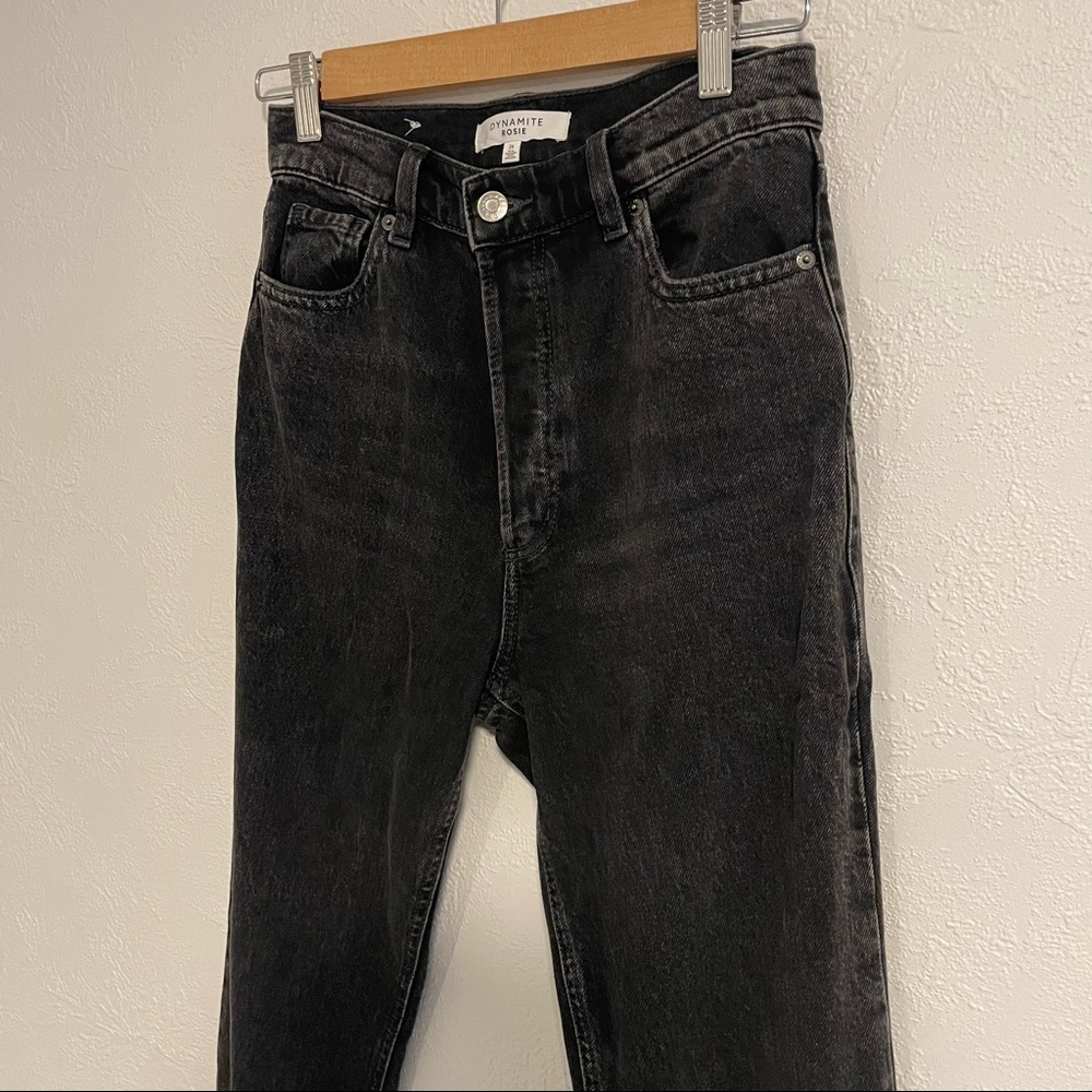 Dynamite Rosie Black Washed straight leg jeans size 26